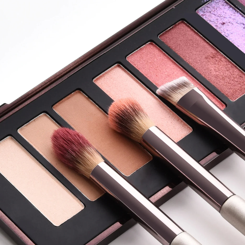 Champagne Makeup Brush Set – Foundation, Blush & Eyeshadow Makeup Brush Set QXL