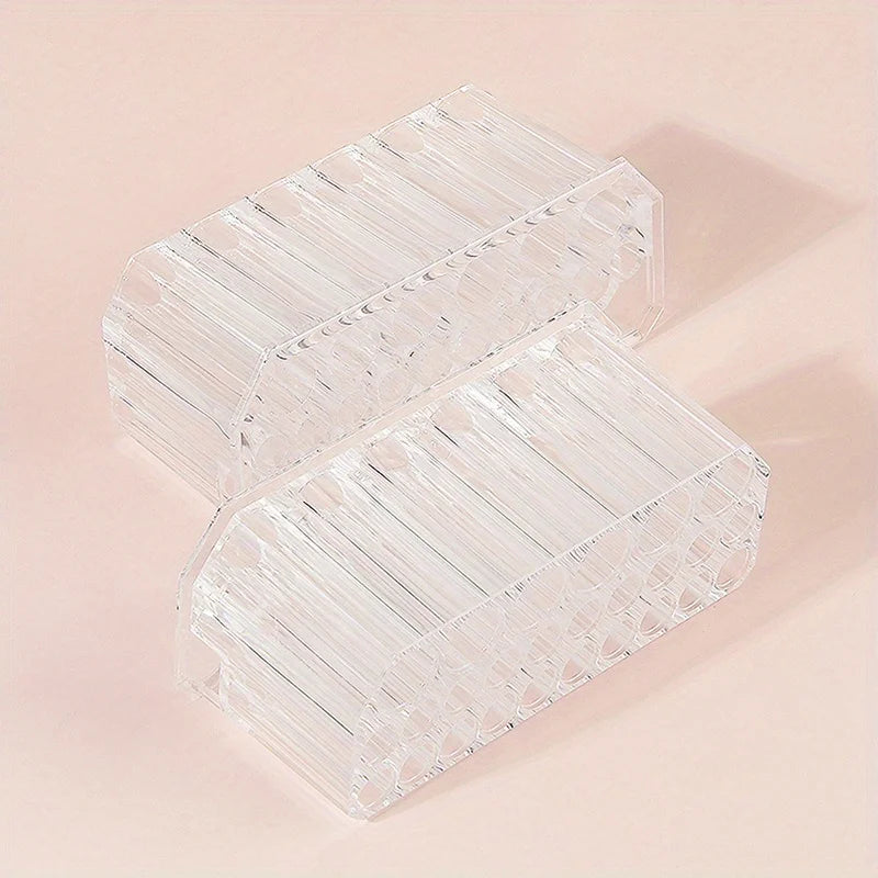 26-Hole Acrylic Nail Art Brush & Makeup Pen Holder Stand Brush & Pen Organizer QXL