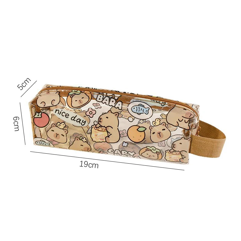 Kawaii Capybara Pencil Case | Cute Zipper Pen Bag Zipper Pencil Case QXL