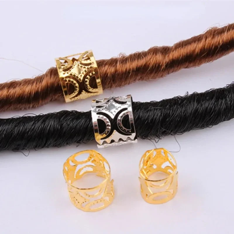 50–200 Pcs Dreadlock Beads Hair Rings | Braiding Accessories Hair Braiding Beads QXL
