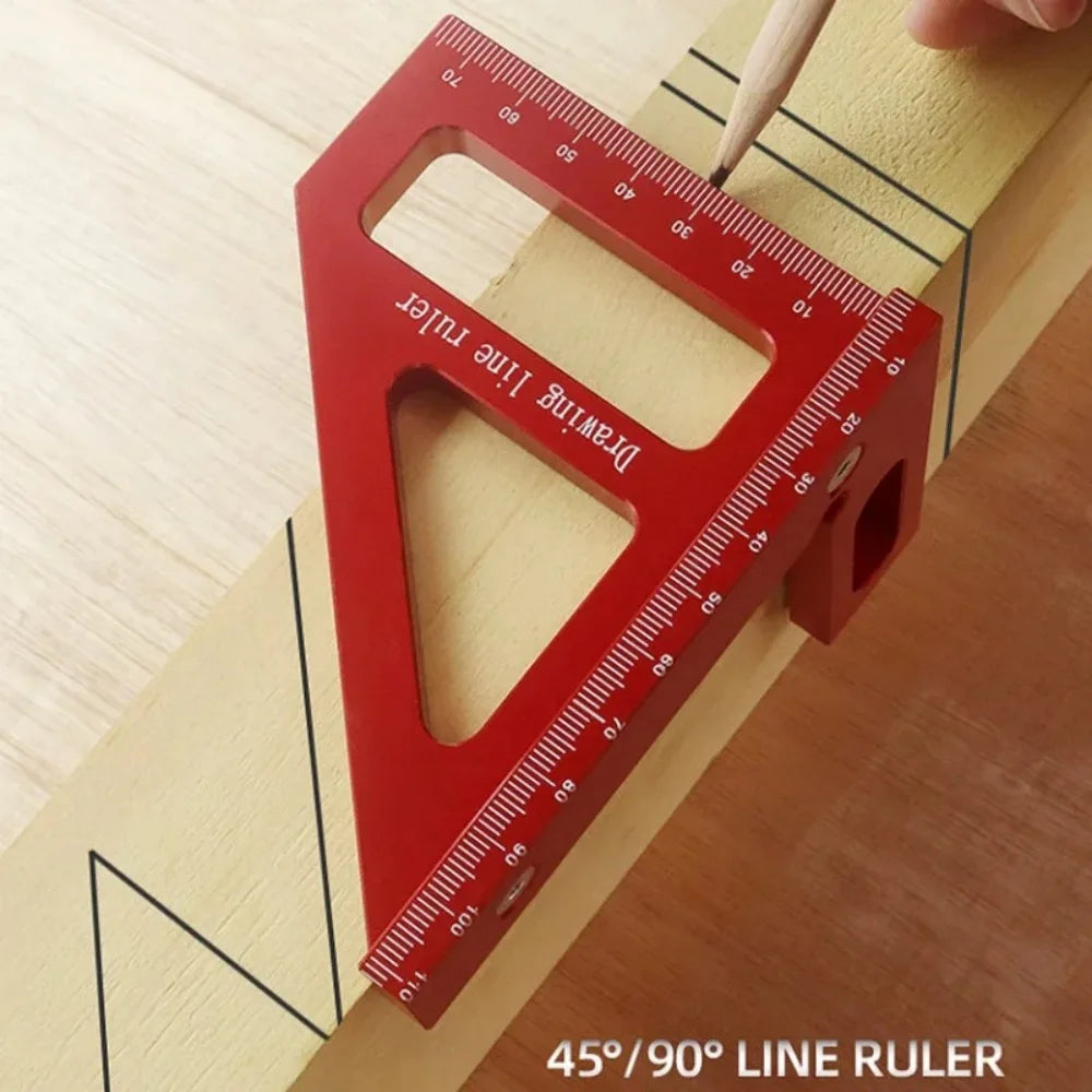 Aluminum Alloy Miter Square Triangle Ruler | Woodworking Tool Woodworking Measuring Ruler QXL
