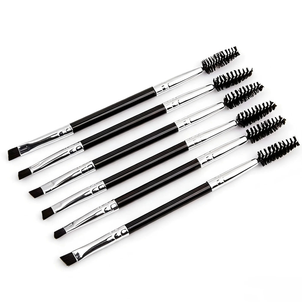 6-Piece Dual-Ended Eye Makeup Brush Set | Eyeliner & Brow Eye Makeup Brush Set QXL 6Zhiheiyinjiemaojuan