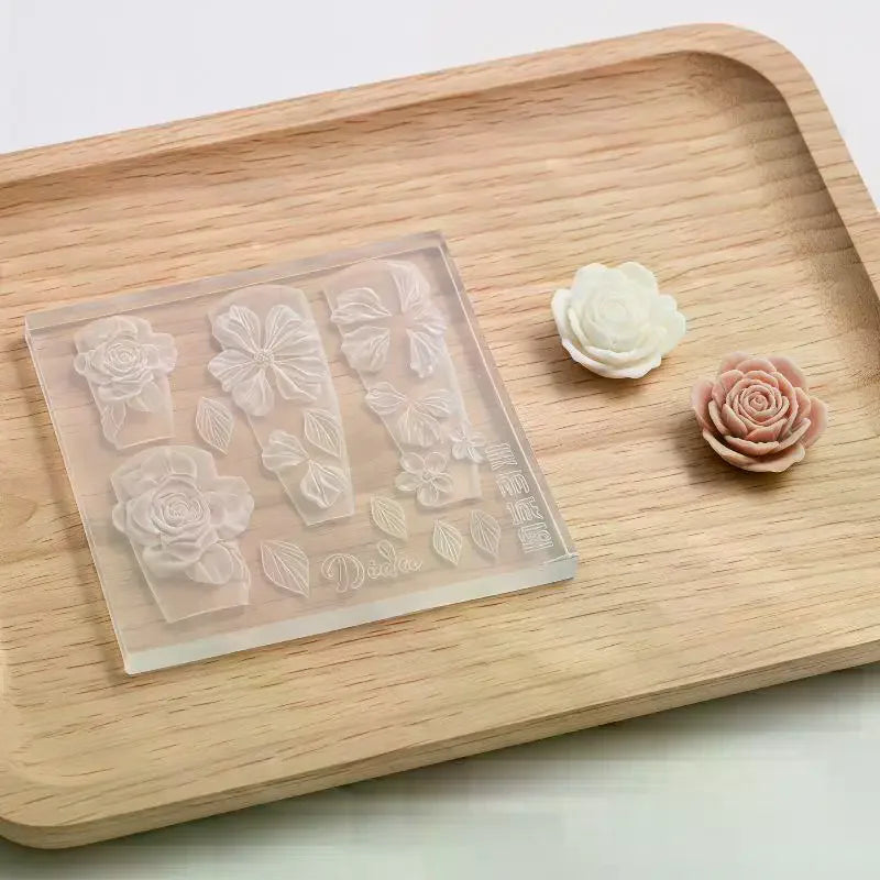 3D Rose Ice Flower Silicone Nail Mold | Resin Carving Mold Silicone Nail Mold QXL