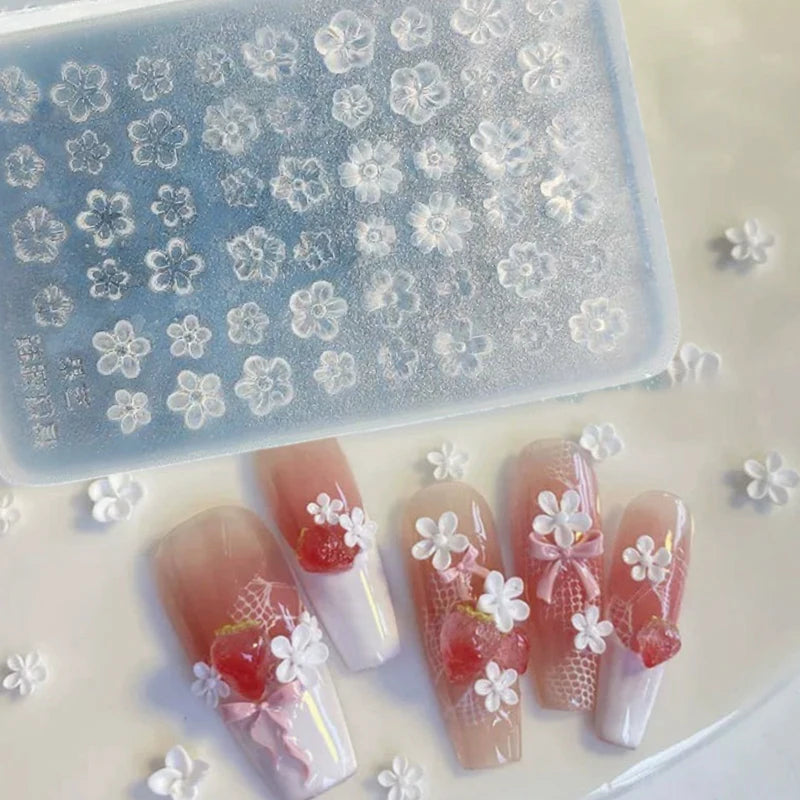 3D Flower Silicone Nail Art Mold | French Five-Petal Design Nail Art Mold QXL