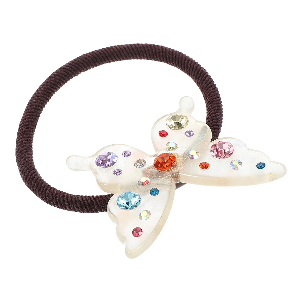 Rhinestone Butterfly Hair Ties – Elastic Ponytail Holders Butterfly Hair Ties QXL Default Title