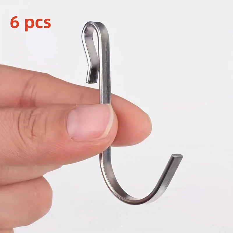 Snap-On J-Hook Clip Hangers for Wire Shelving & Grates Wire Shelf Hooks QXL 6pcs
