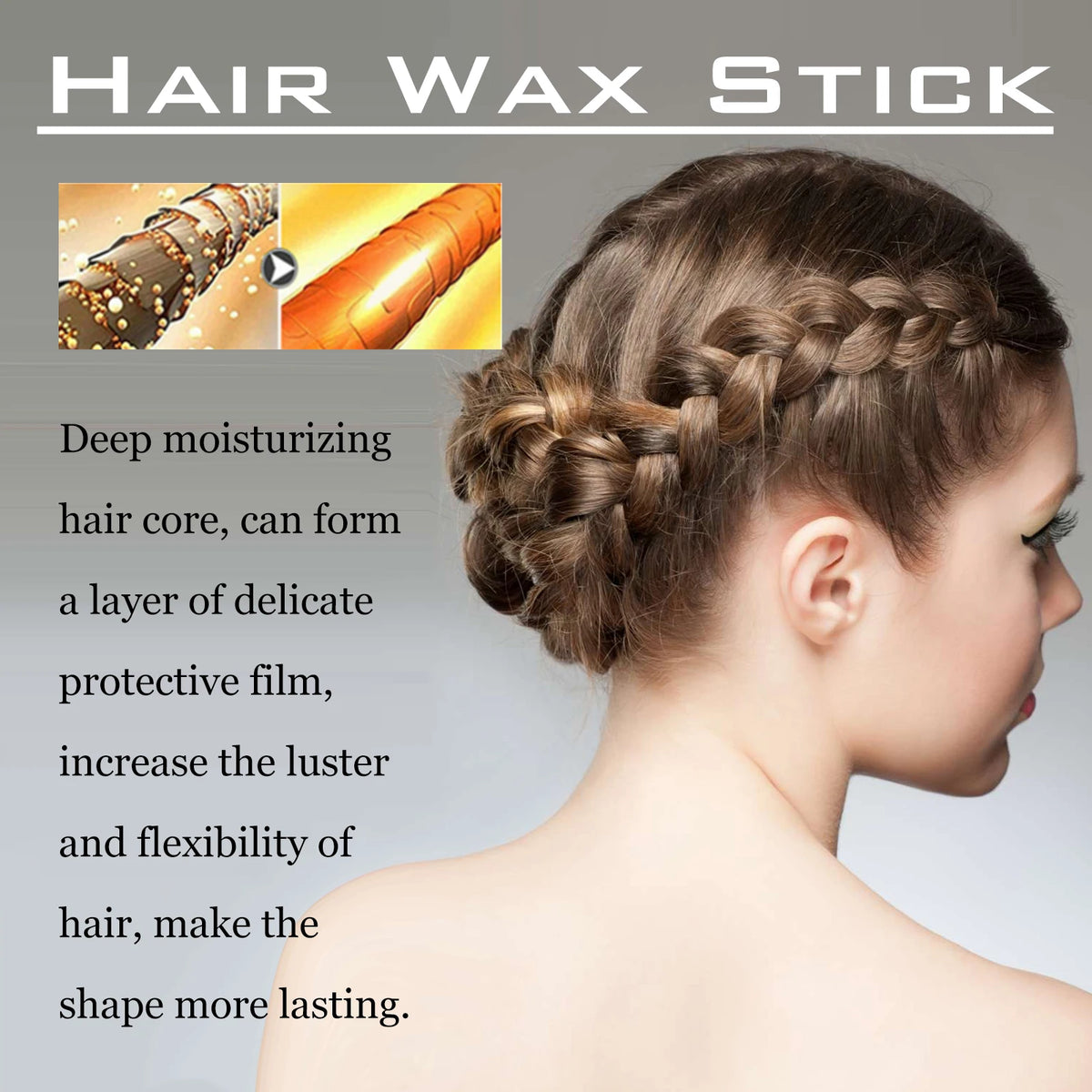 HOEGOA Beeswax Hair Wax Stick | Anti-Frizz & Flyaway Control Hair Wax Pomade QXL