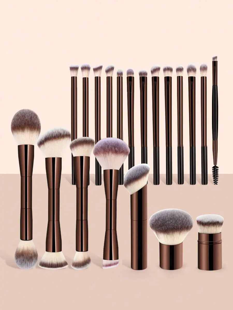 LUXEBLEND 22-Pc Professional Makeup Brush Set & Velvet Bag Makeup Brush Set QXL