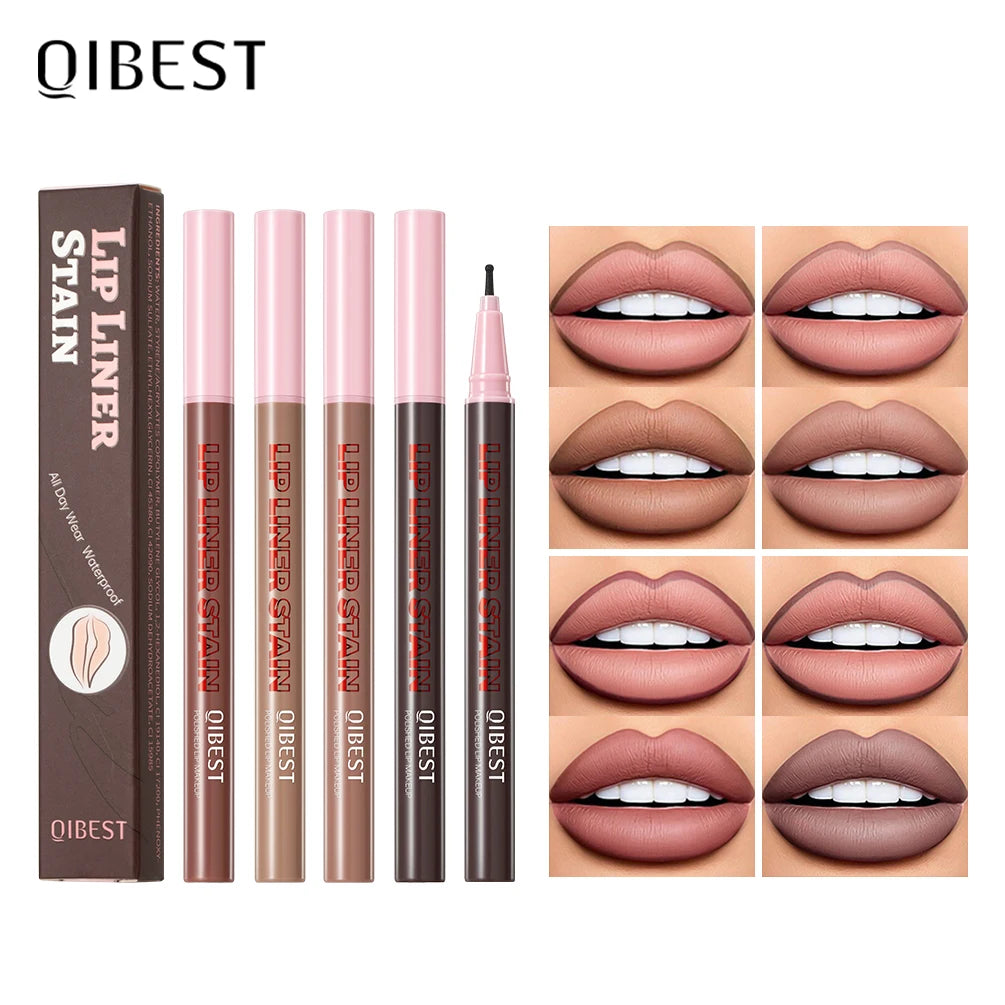 QiBest Matte Liquid Lip Liner | Waterproof Long-Lasting Contour Lip Liner Pencil QXL