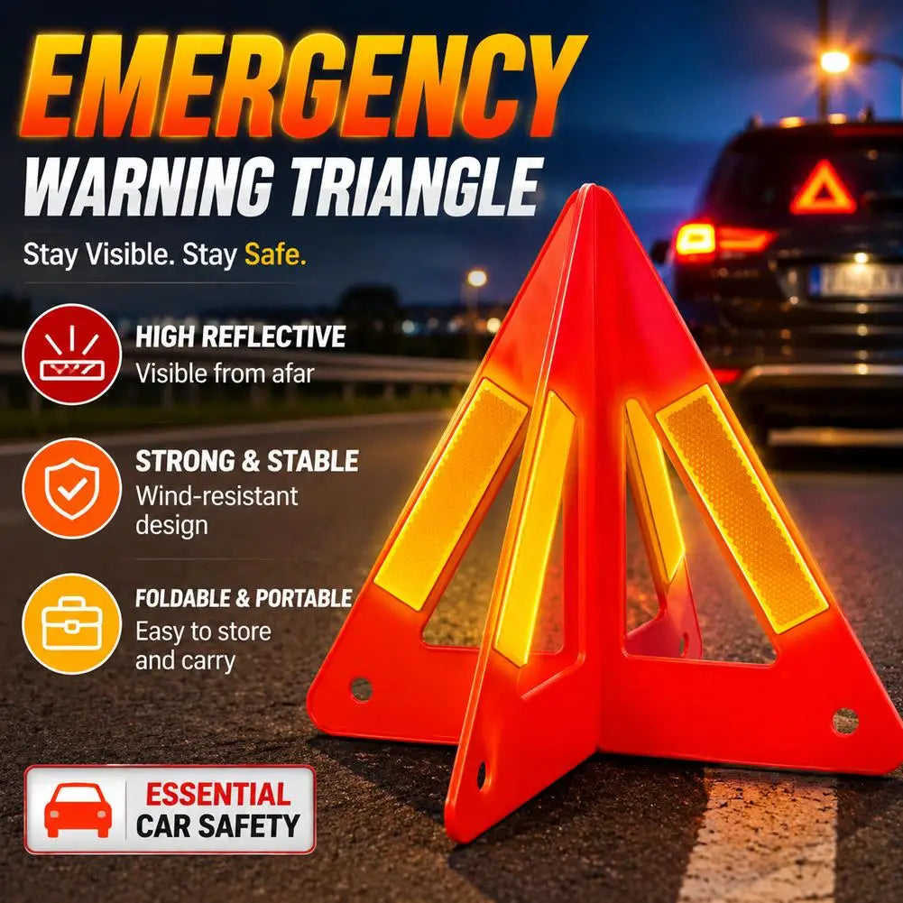 Foldable Reflective Car Emergency Warning Triangle Safety Sign Emergency Warning Triangle QXL