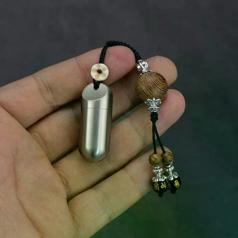 Waterproof Stainless Steel Capsule Pill Case | Mini EDC Holder Capsule Pill Case QXL