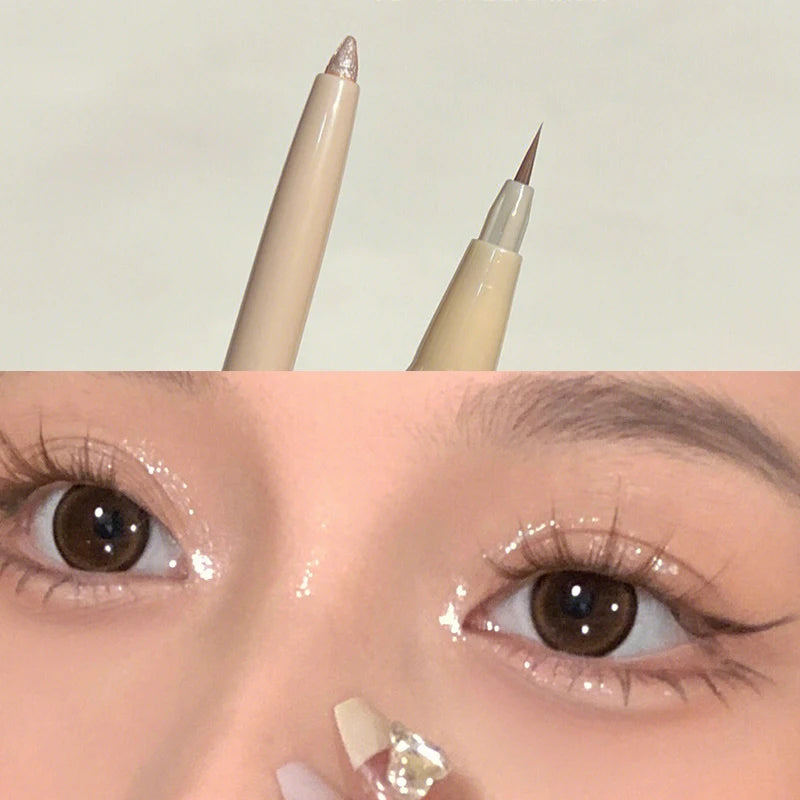 Double-Ended Silkworm Eye Pen | Matte & Pearl Shadow Liner Eye Shadow Liner Pen QXL 01