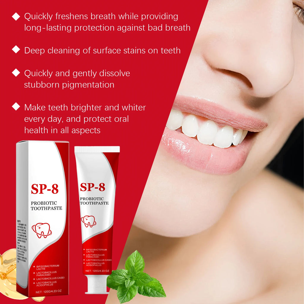 Probiotic Whitening Toothpaste | Deep Clean, Fresh Breath & Enamel Probiotic Toothpaste QXL
