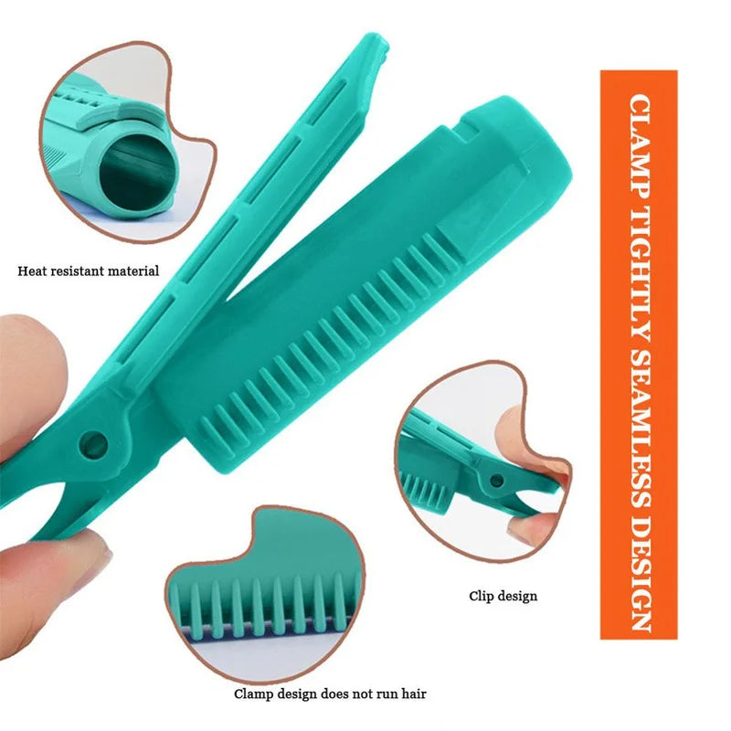 2-Pack Heatless Hair Rollers & Root Volume Clips | Korean Style Hair Volume Clips QXL
