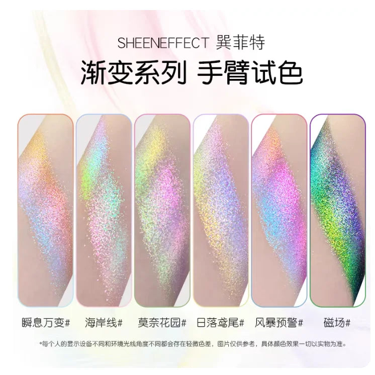 Chameleon Gradient Sparkle Eyeshadow | Sheen Effect Highlighter Sparkle Eyeshadow QXL