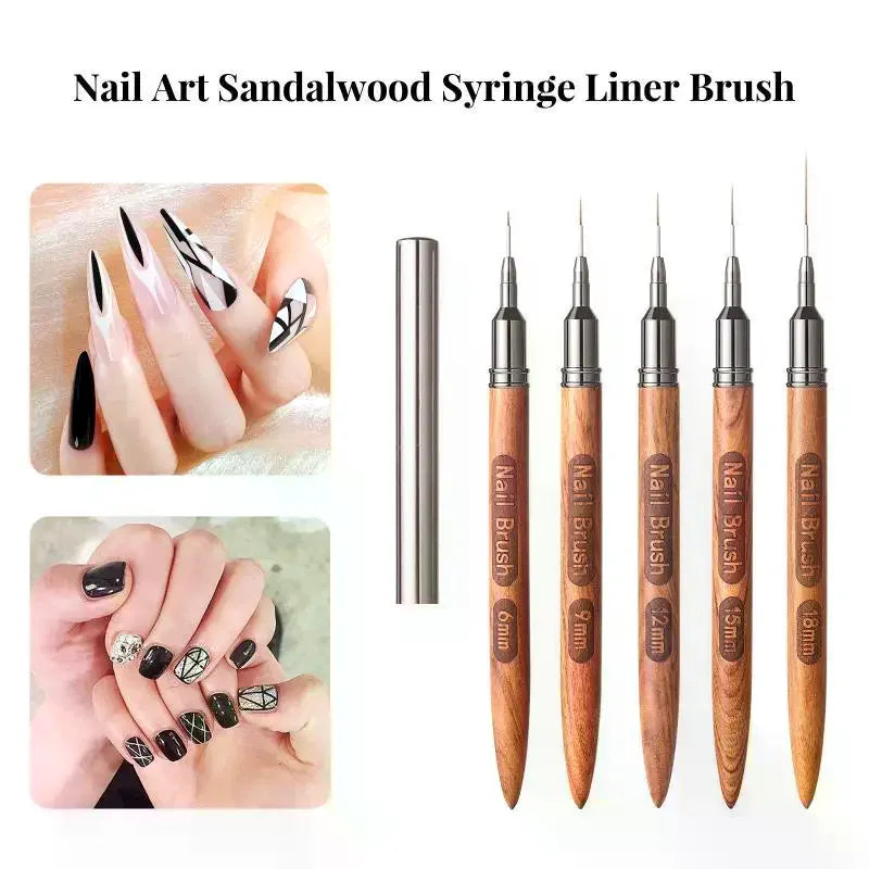 Wood Handle Nail Art Liner Brush Set – UV Gel & Polish Nail Art Liner Brush QXL