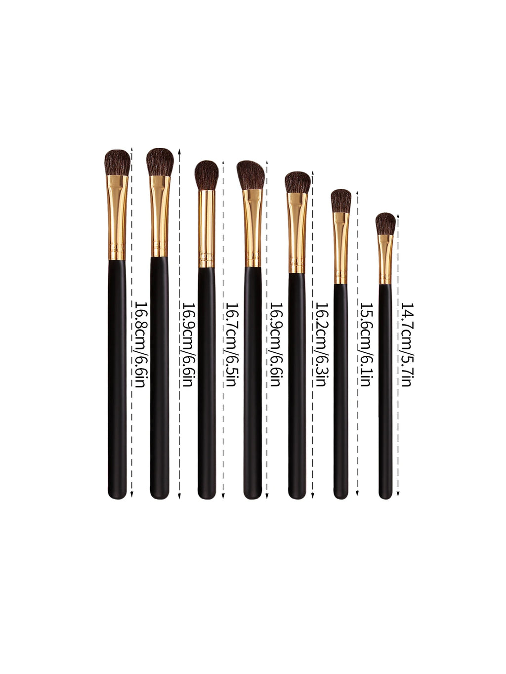 14-Piece Wooden Handle Eye Makeup Brush Set | Horse Hair Eye Makeup Brush Set QXL