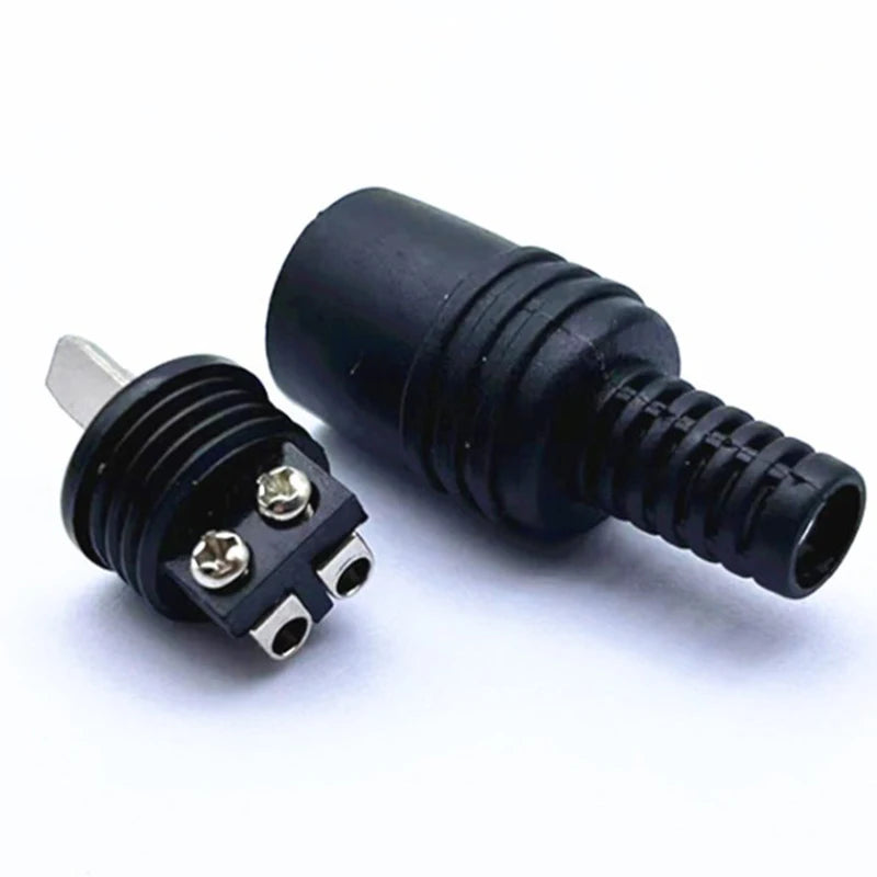 2-Pack 2-Pin DIN Male Plug Audio Speaker Connector Screw Terminal Audio DIN Connector QXL