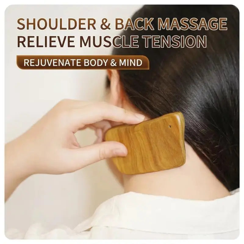 Wooden Gua Sha Scraper | Face & Body Massage Tool Gua Sha Scraper QXL