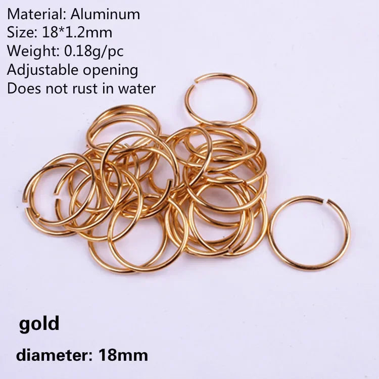 50–200 Pcs Metal Hair Rings Braid Dreadlock Beads 10–18mm Hair Styling Rings QXL