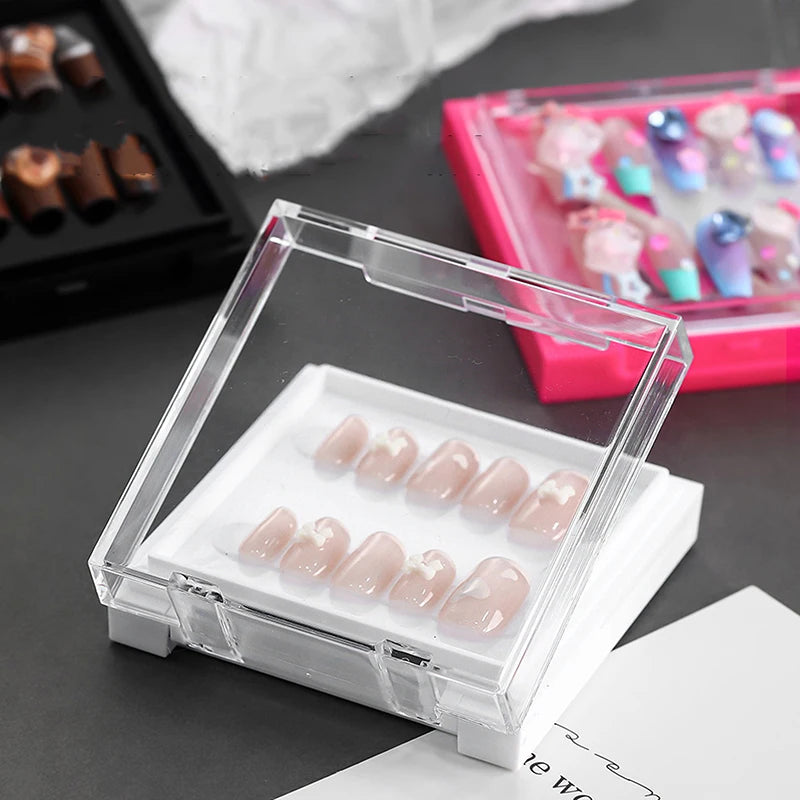 Double Layer Acrylic Press-On Nail Storage & Display Case Nail Storage Case QXL