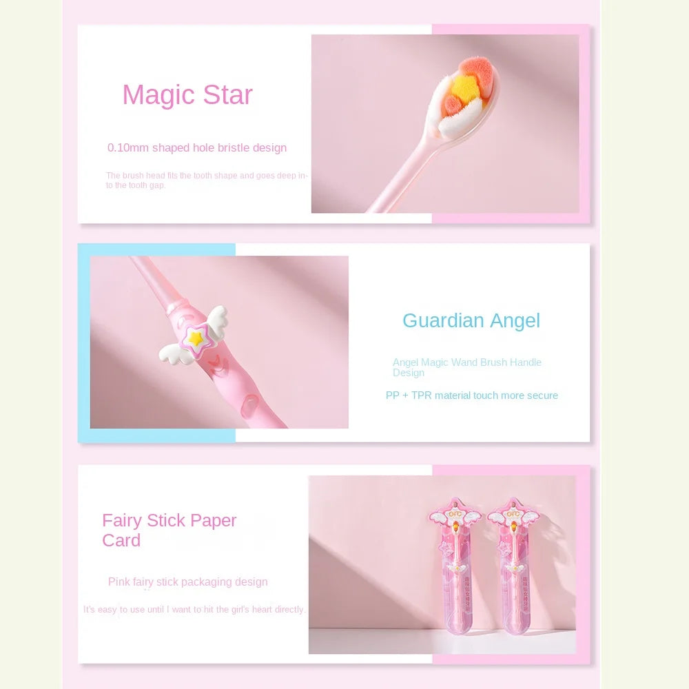 Fairy Stick Wide-Head Soft Bristle Toothbrush | Portable Soft Bristle Toothbrush QXL