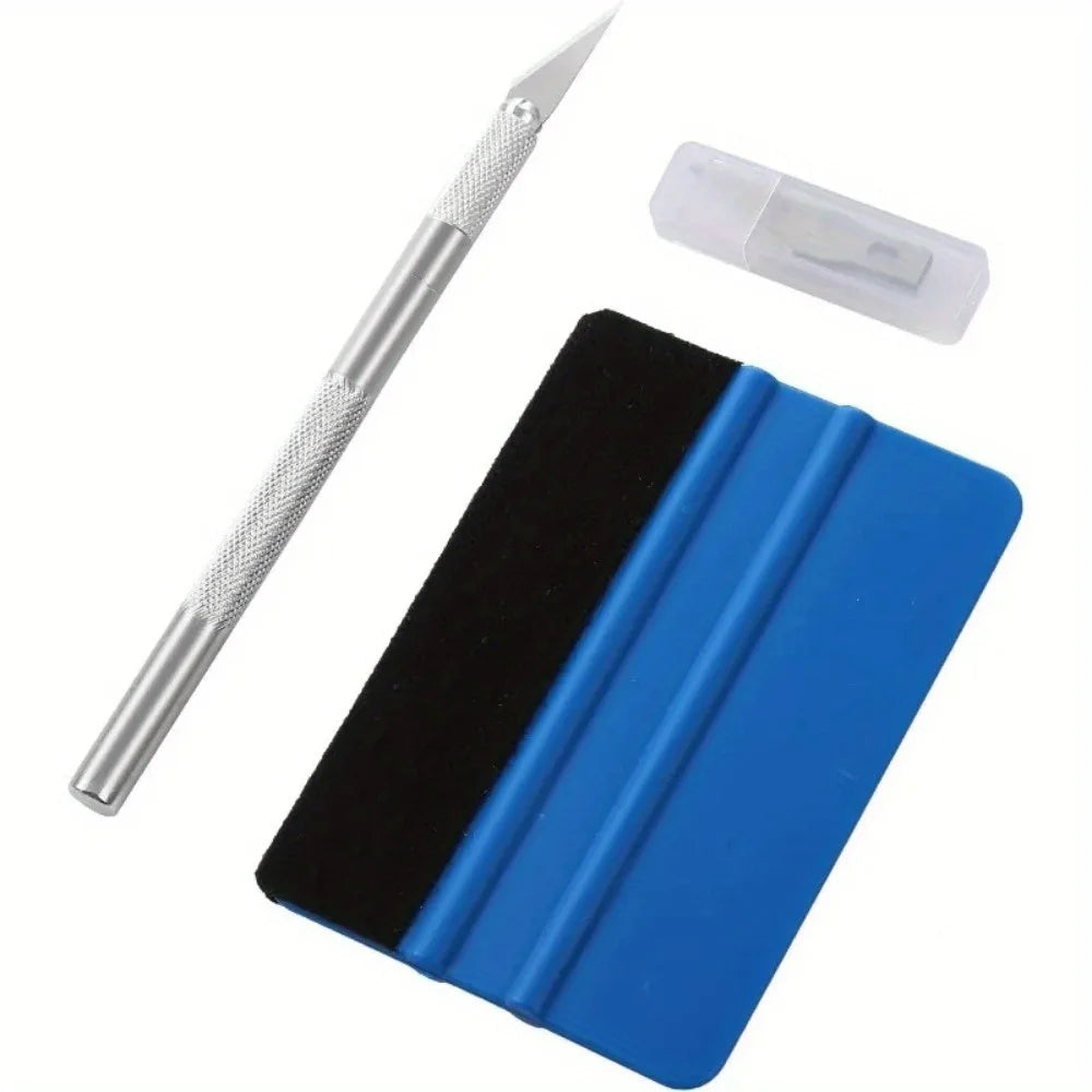 Car Window Tint Kit – Felt Squeegee & Craft Knife Tool Set Window Tint Tool Kit QXL as show