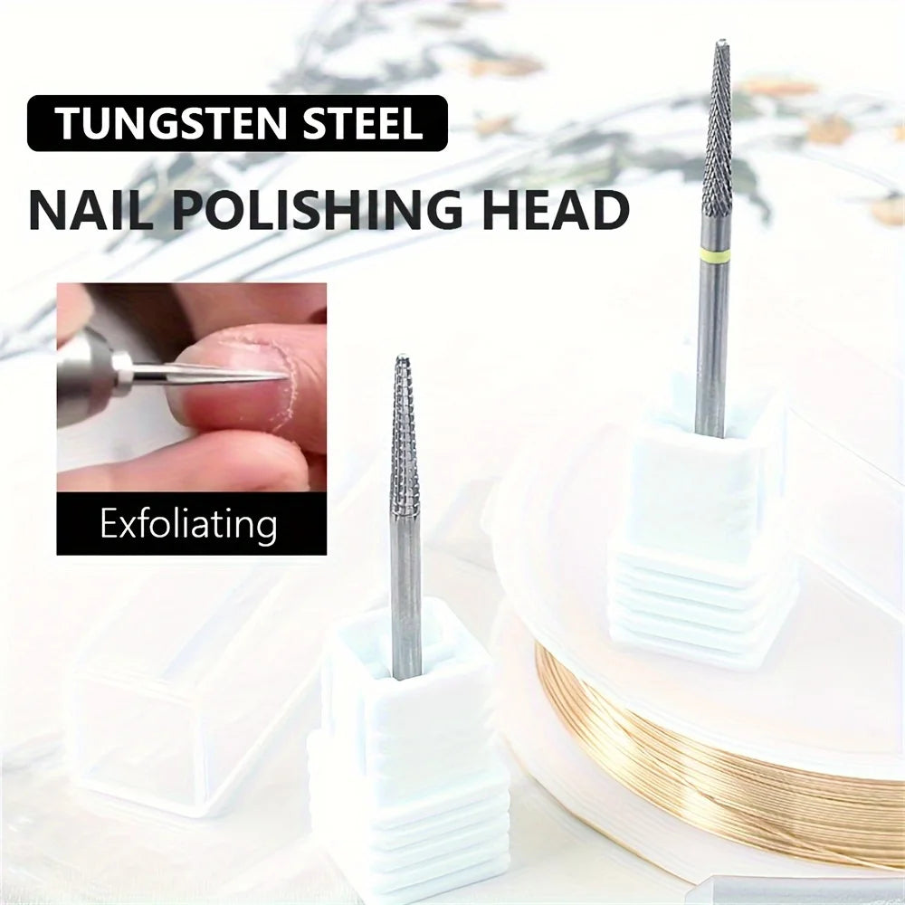 Tungsten Carbide Nail Drill Bits 3/32" – Milling Cutter 1/2 Pc Nail Drill Bit QXL
