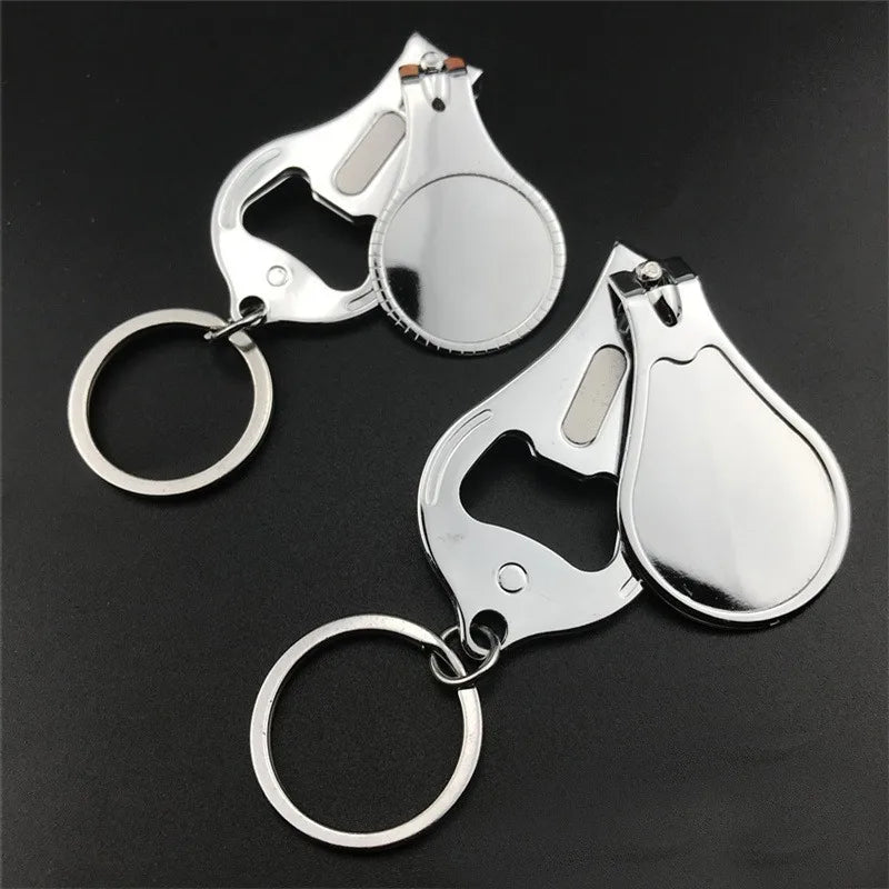 3-in-1 Nail Clipper Keychain | Stainless Steel Bottle Opener Nail Clipper Keychain QXL