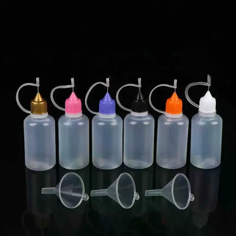 Needle Tip Squeeze Bottles 10ml 30ml | Leak-Proof Set Dispensing Bottle Set QXL