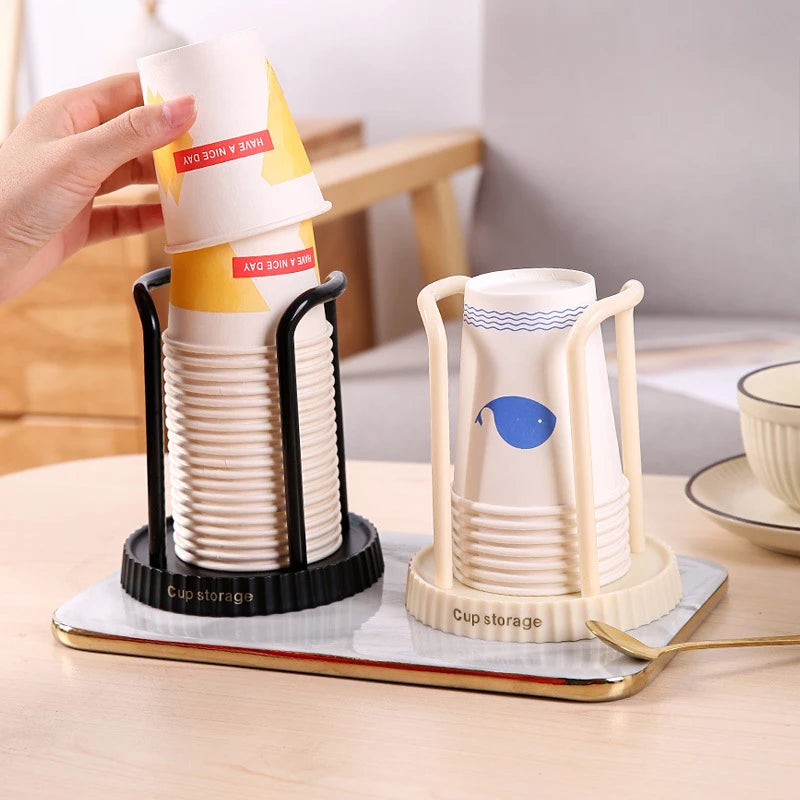 Paper Cup Holder & Dispenser Rack | Multi-Function Storage Cup Dispenser Rack QXL