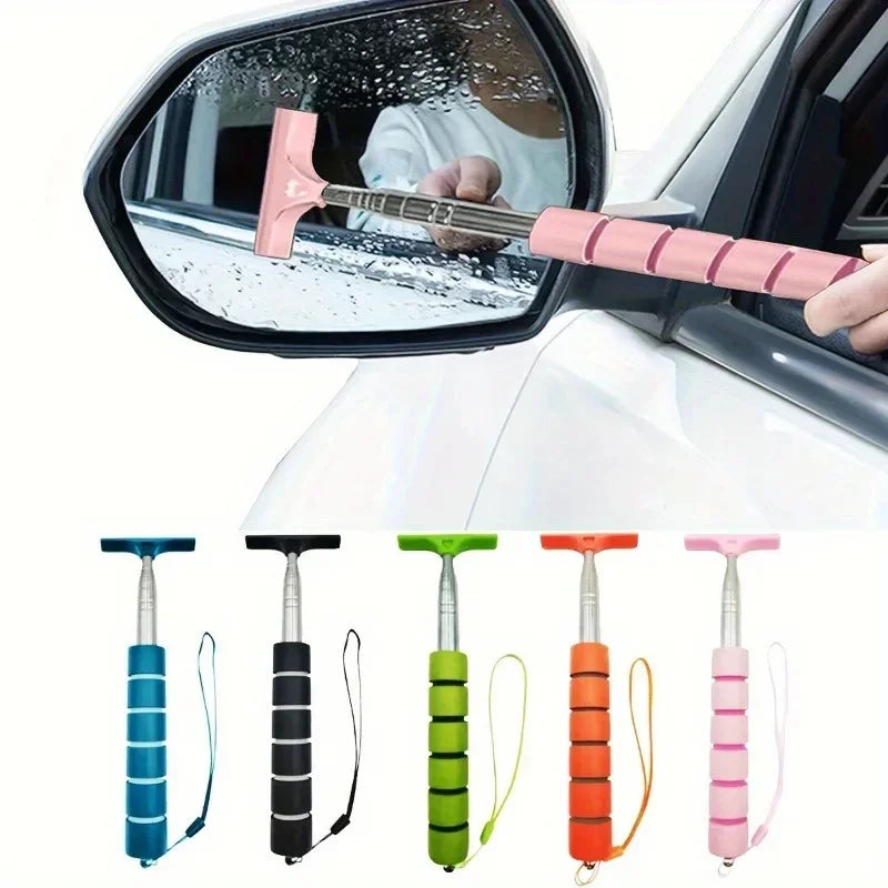 Retractable Car Mirror & Glass Wiper | Silicone Cleaning Tool Car Glass Wiper QXL