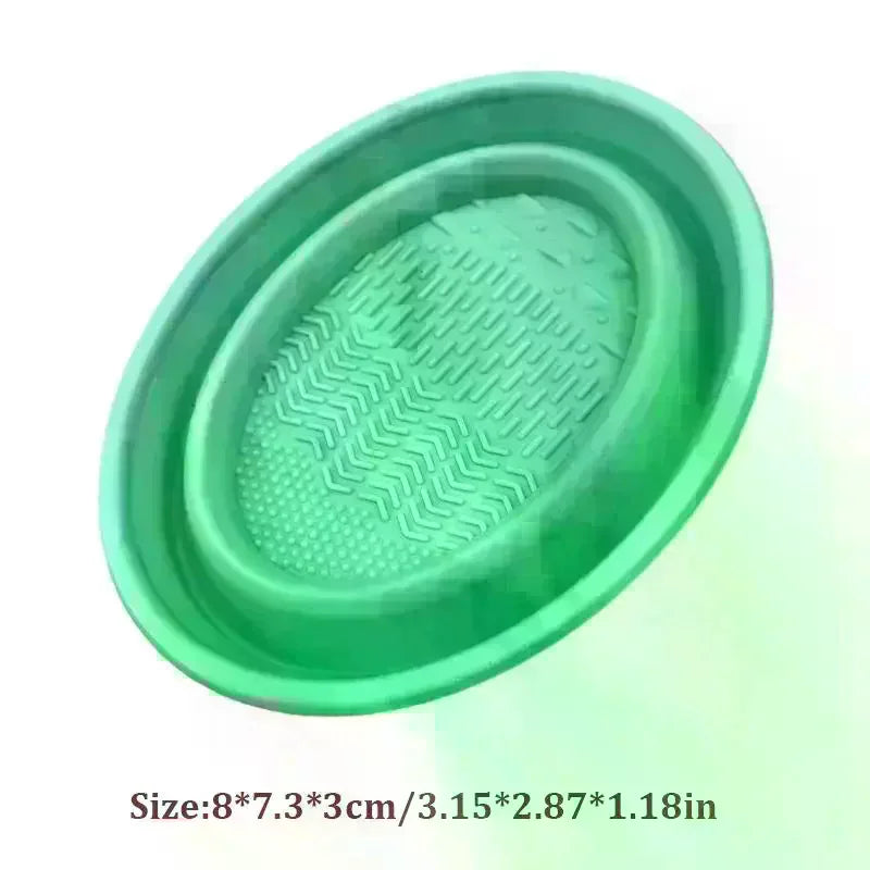 Foldable Silicone Makeup Brush Cleaning Bowl & Scrubber Mat Brush Cleaning Bowl QXL