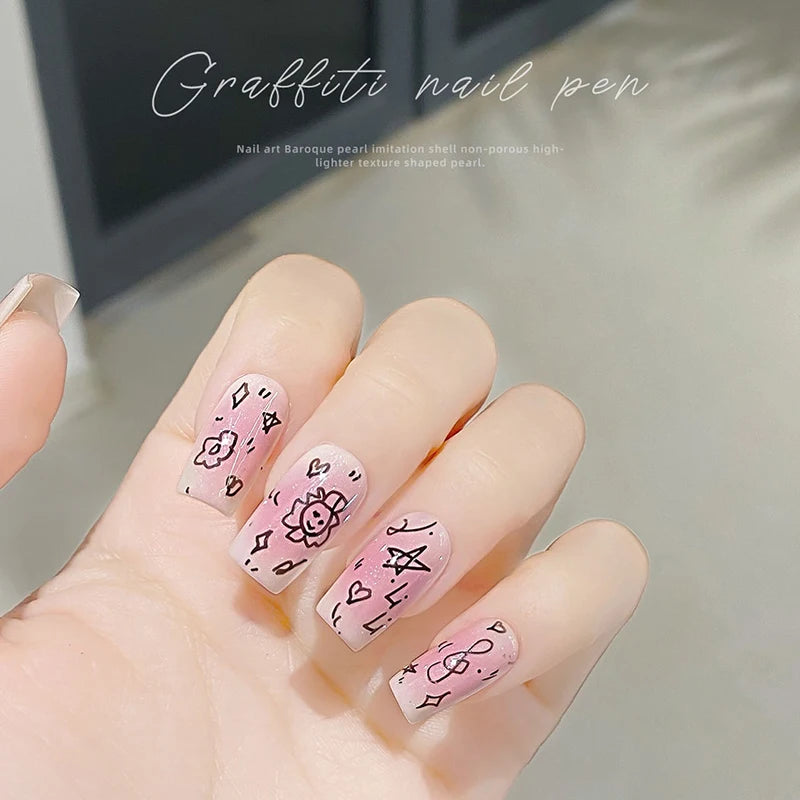 Nail Art Graffiti Line Pen | Gel Painting Detail Sketching Tool Nail Art Pen QXL