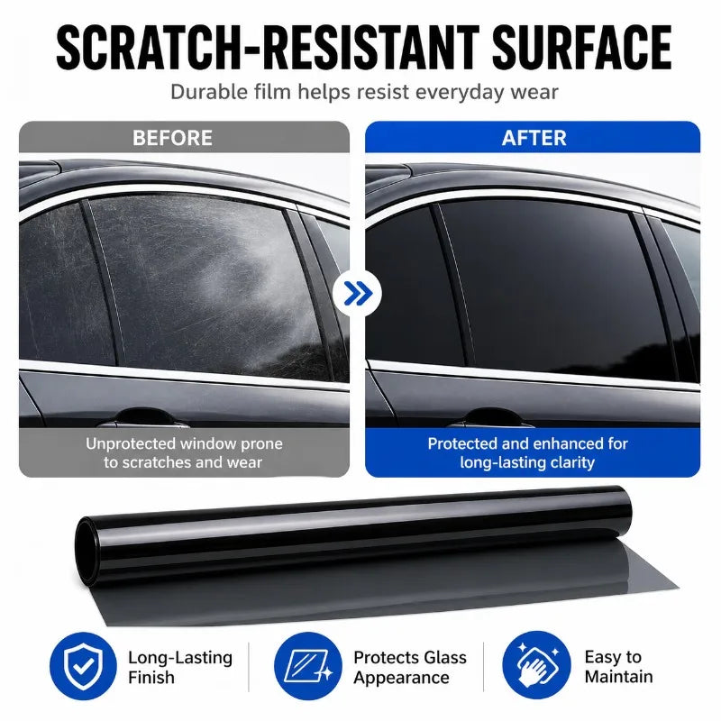 Car Window Tint Film 50x300cm | Solar UV Privacy Film + Tools Window Tint Film QXL