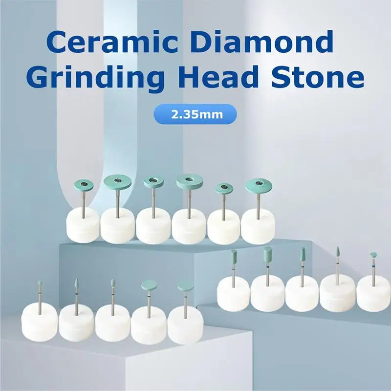 Green Diamond Polishing Stone Grinder 2.35mm Shank Coarse Grit Diamond Grinding Bit QXL