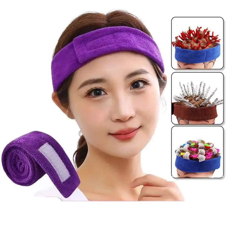 Adjustable Microfiber Salon Hair Dye Headband | Face Wash Wrap Salon Hair Headband QXL