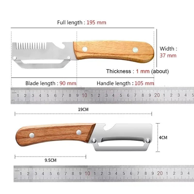 Stainless Steel Vegetable Peeler with Wooden Handle Vegetable Peeler QXL