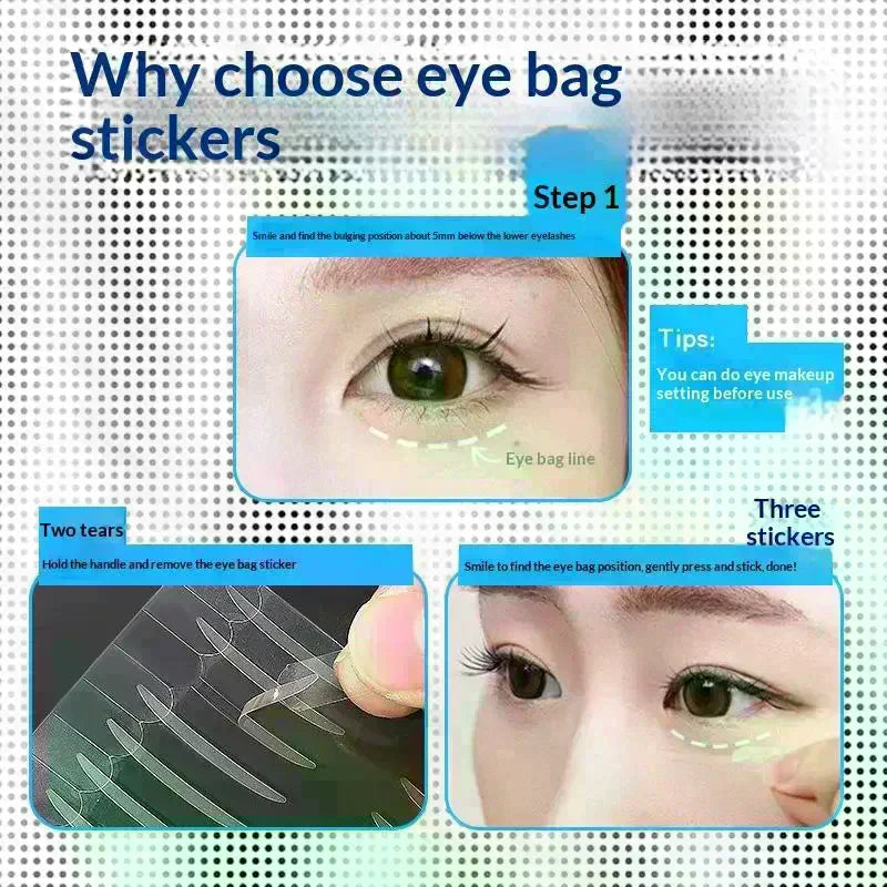 160-Pc Silkworm Under-Eye Stickers | Invisible Waterproof Eyelid Stickers QXL Default Title