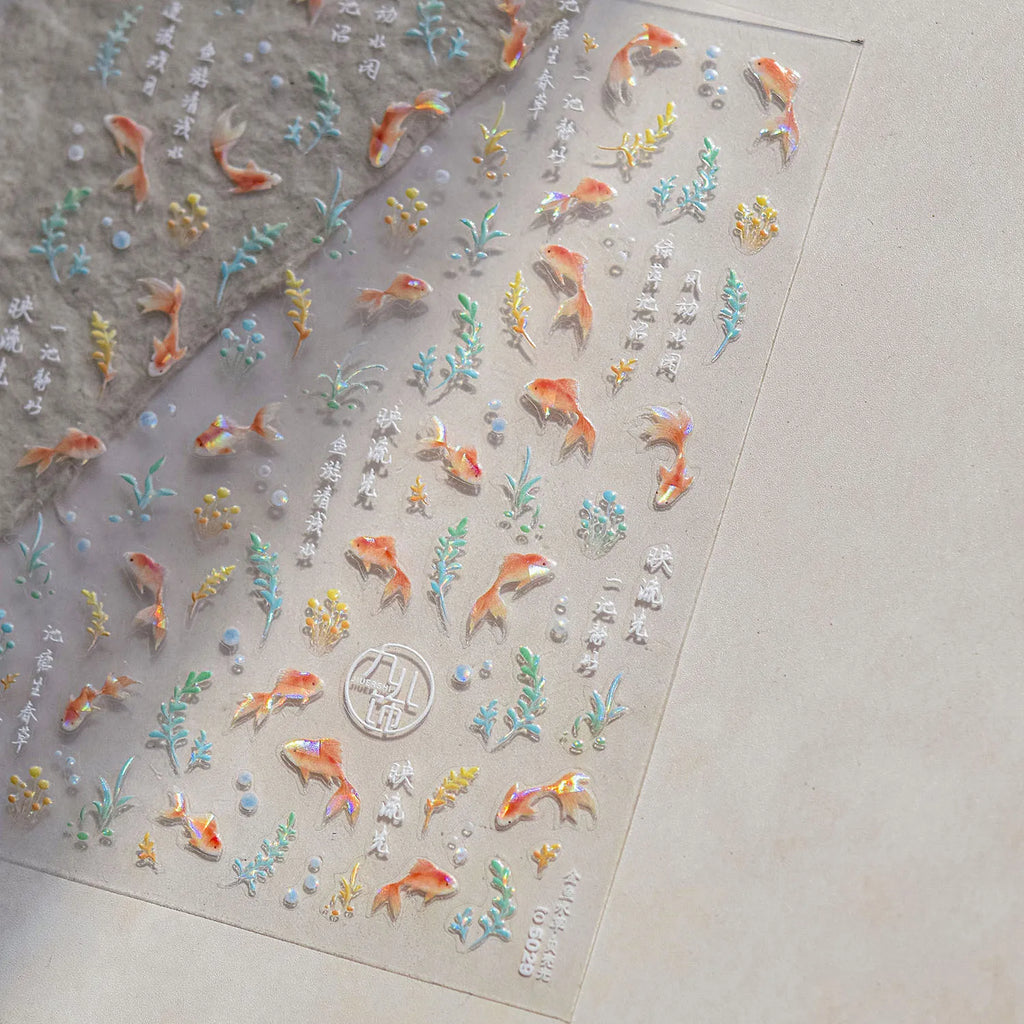5D Ocean Nail Art Stickers – Fish, Dolphin & Seahorse Decals Nail Art Stickers QXL