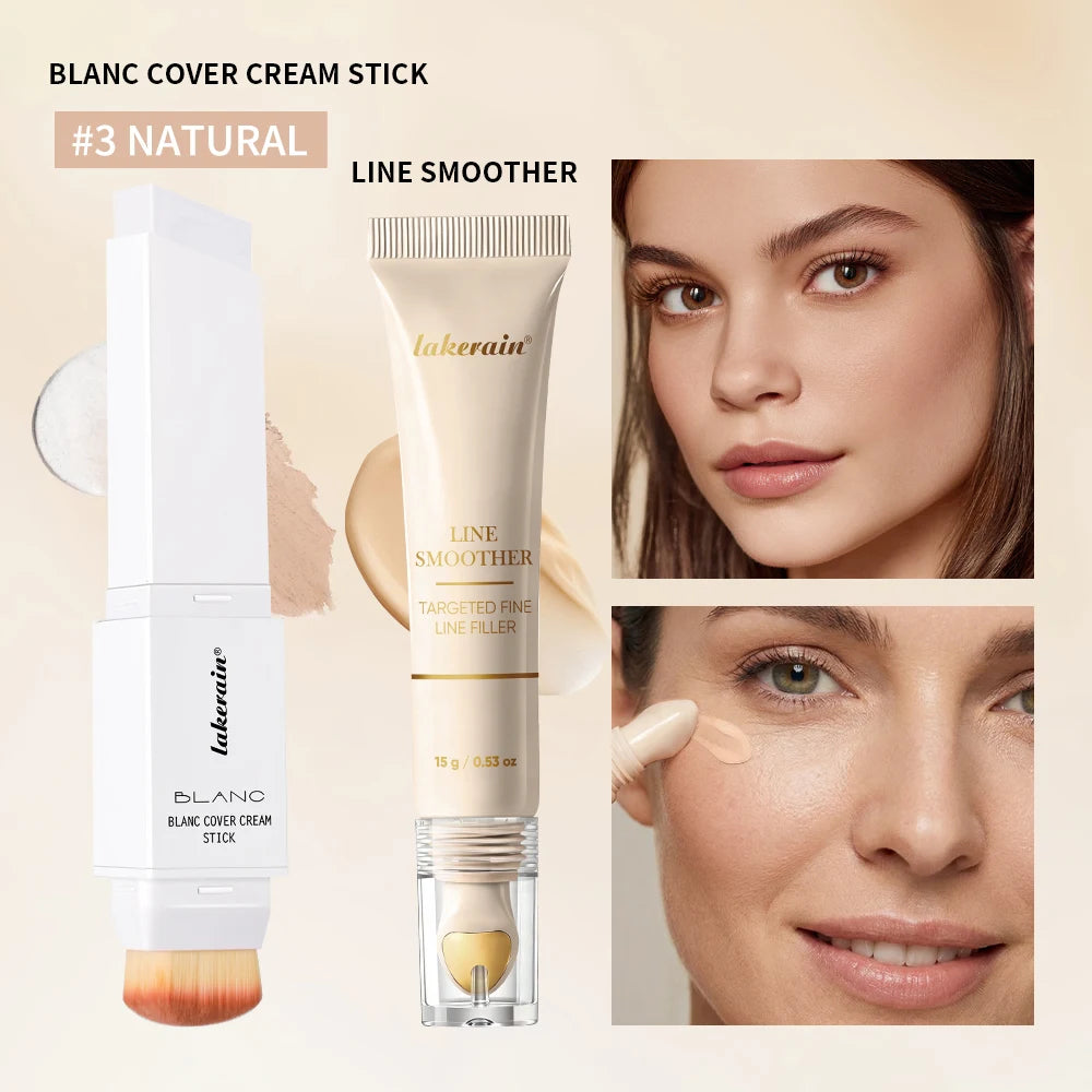 Line Smoother Primer | Vitamin C & Niacinamide Tinted Base Makeup Primer QXL SET 3