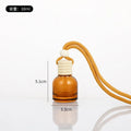 10ml Refillable Car Aroma Bottle with Wooden Cap Hanger Car Aroma Bottle QXL Brown