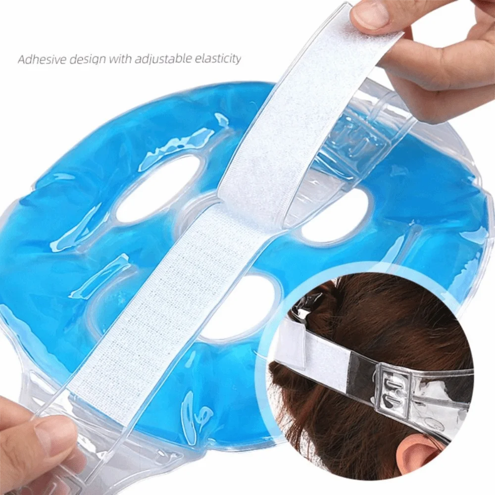 Reusable Gel Bead Hot & Cold Full Face Eye Spa Mask Gel Face Eye Mask QXL