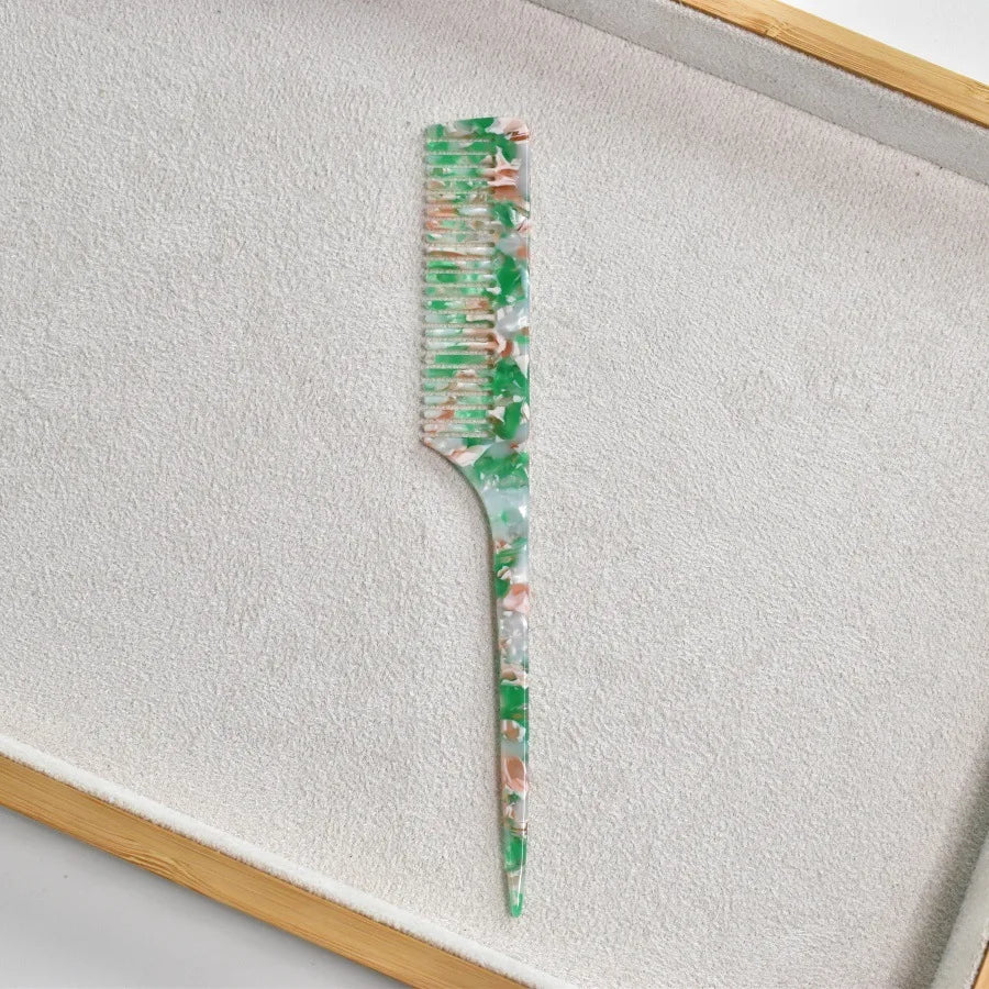 Rat Tail Comb | Multi-Colour Acetic Acid, Travel & Home Rat Tail Comb QXL 12 Green colors