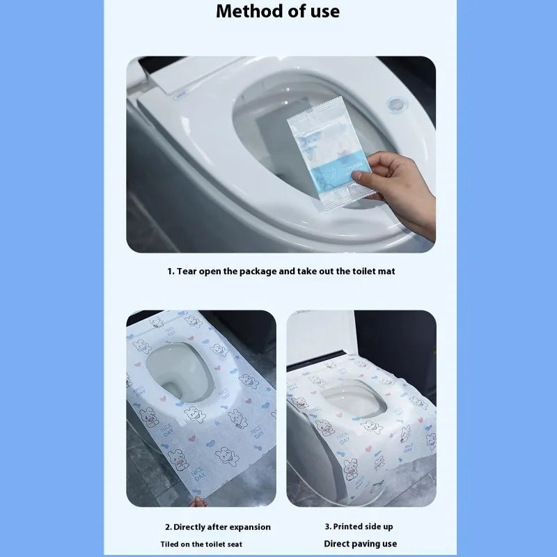 30-Pack Disposable Toilet Seat Covers | Waterproof Travel Toilet Seat Covers QXL
