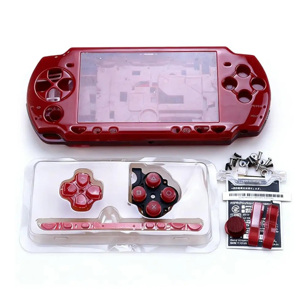 PSP 2000 Full Replacement Shell Kit – ABS Housing & Buttons Console Shell Kit QXL red
