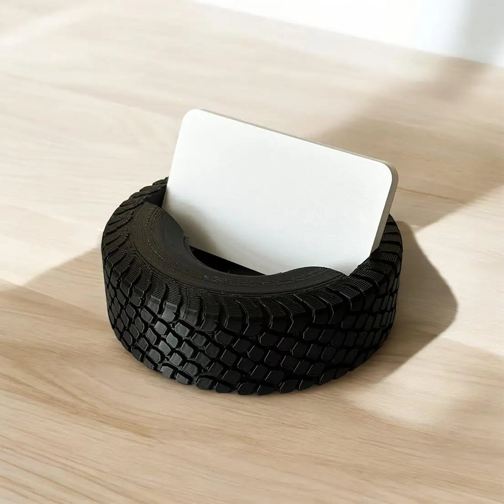 Tire-Shaped Business Card Holder | Auto-Themed Desk Organizer Business Card Holder QXL