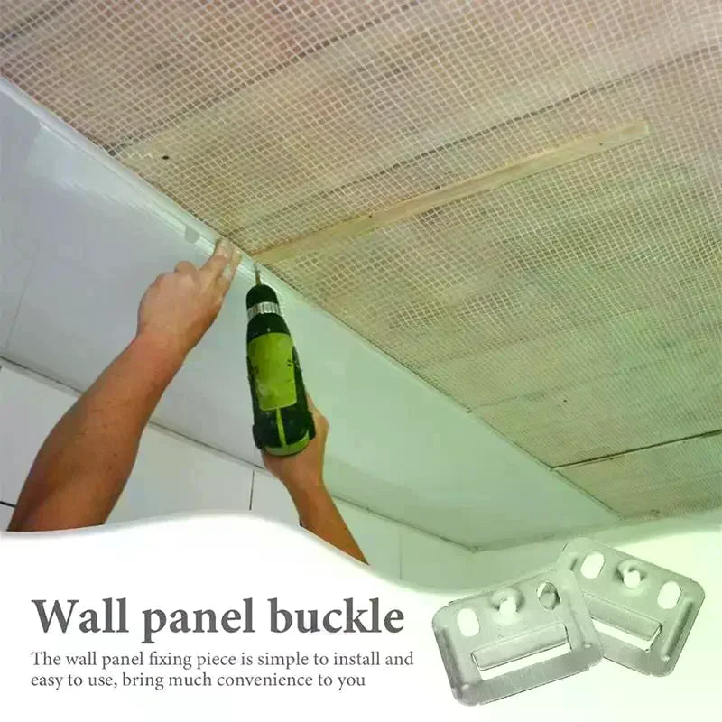 100-Pack Metal WPC Wall Panel Clips | Fluted Cladding Fasteners Wall Panel Clips QXL