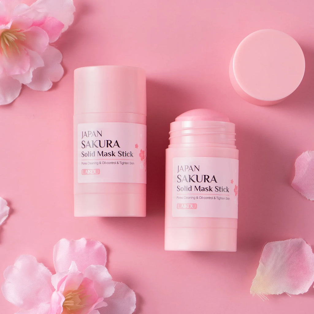 LAIKOU Sakura Mud Face Mask Stick | Pore Cleansing & Oil Control Mud Face Mask QXL 2PCS 45g