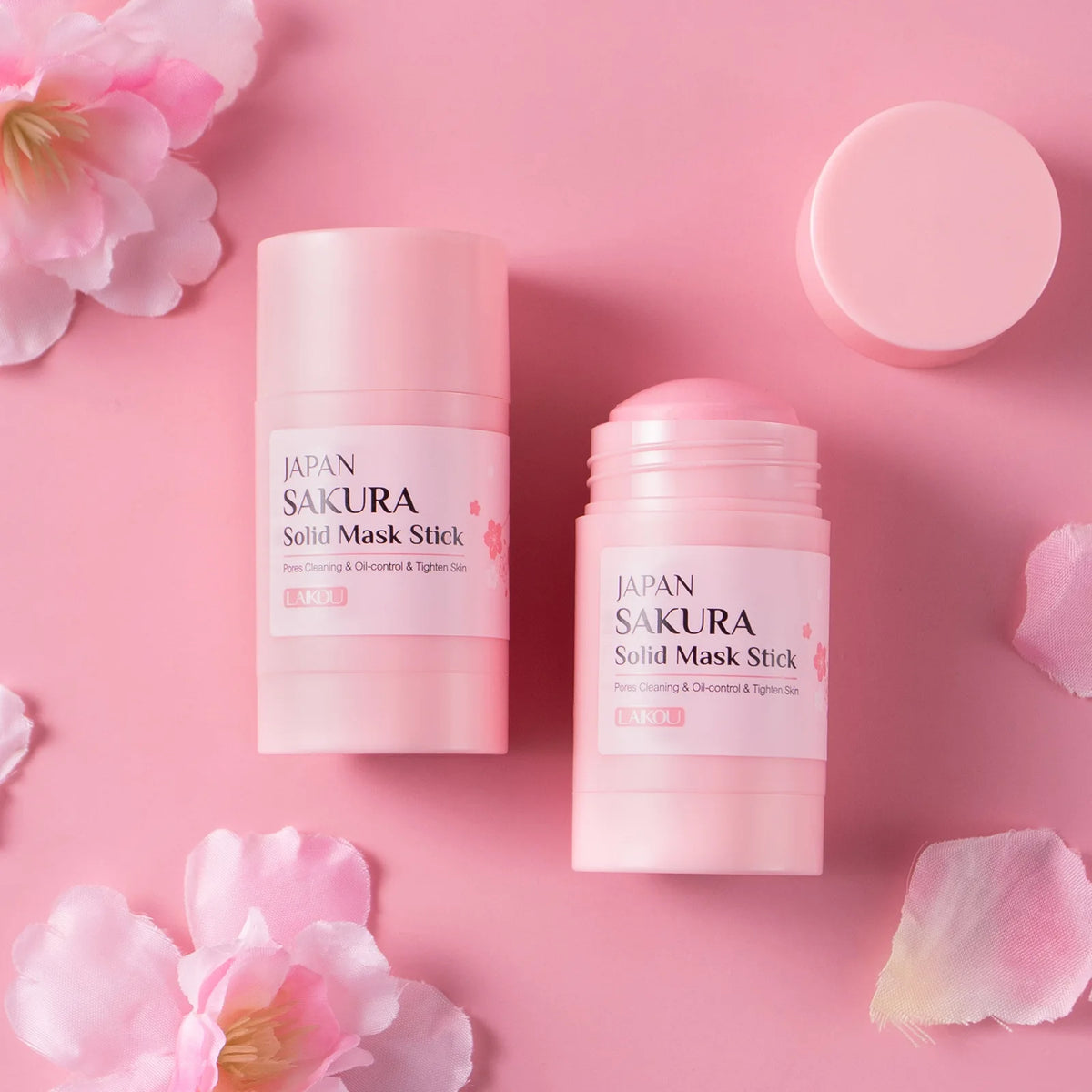 LAIKOU Sakura Mud Face Mask Stick | Pore Cleansing & Oil Control Mud Face Mask QXL 2PCS 45g